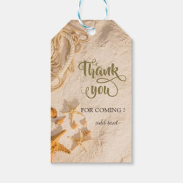Schelpen Touw Zand Cadeaulabel
