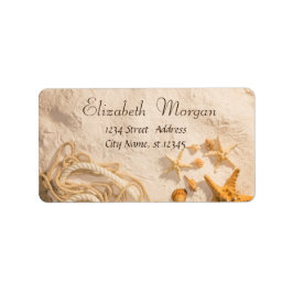 Schelpen Touw Zand Etiket