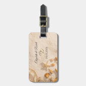 Schelpen Touw Zand Trouwen Bagagelabel (Voorkant verticaal)