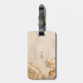 Schelpen Touw Zand Trouwen Bagagelabel (Achterkant verticaal)