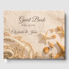 Schelpen Touw Zand Trouwen Gastenboek