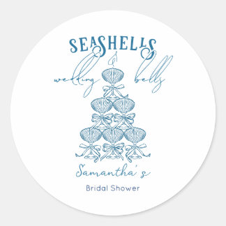 Schelpen & Trouwbellen Bachelorette-feestje Ronde Sticker