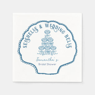 Schelpen & Trouwbellen Bachelorette-feestje Servet