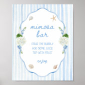 Schelpen & Trouwbellen Kust Mimosa Bar Poster (Voorkant)