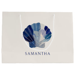 Schelpen Trouwklokken Blauwe Strandfeest Gast Groot Cadeauzakje