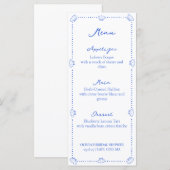 Schelpen & Trouwklokken Kust Bruidsdiner Menu (Voorkant / Achterkant)