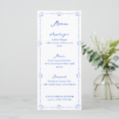 Schelpen & Trouwklokken Kust Bruidsdiner Menu (Staand voorkant)