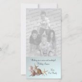 Schelpen Vakantie Groet Feestdagenkaart (Voorkant)