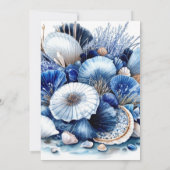 Schelpen van de Seashore Boy Verjaardag uitnodigin Kaart (Achterkant)