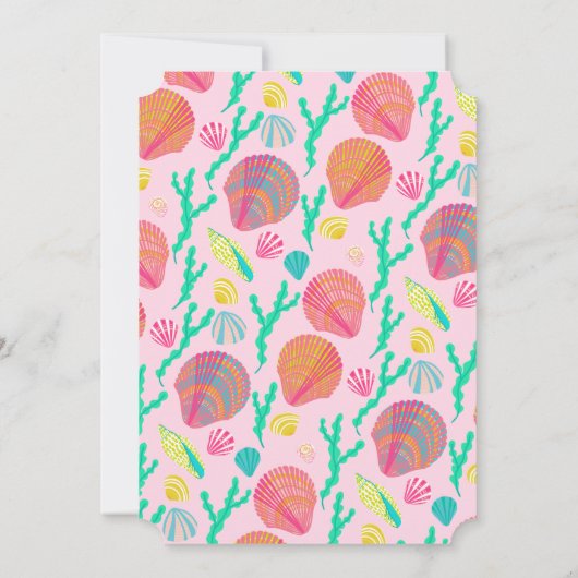 Schelpen Vrijgezellenfeest Elegant Vrouwelijk CUST Kaart (Achterkant)