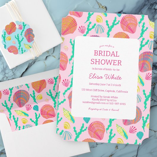 Schelpen Vrijgezellenfeest Elegant Vrouwelijk CUST Kaart