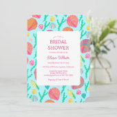 Schelpen Vrijgezellenfeest Elegante Kleurrijke CUS Kaart (Staand voorkant)