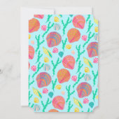 Schelpen Vrijgezellenfeest Elegante Kleurrijke CUS Kaart (Achterkant)