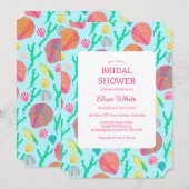 Schelpen Vrijgezellenfeest Elegante Kleurrijke CUS Kaart (Voorkant / Achterkant)