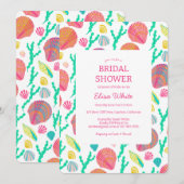 Schelpen Vrijgezellenfeest Elegante Kleurrijke CUS Kaart (Voorkant / Achterkant)