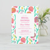 Schelpen Vrijgezellenfeest Elegante Kleurrijke CUS Kaart (Staand voorkant)