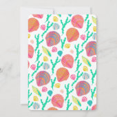 Schelpen Vrijgezellenfeest Elegante Kleurrijke CUS Kaart (Achterkant)