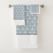 Schelpen Wit Ankers Bad Handdoek (Insitu)