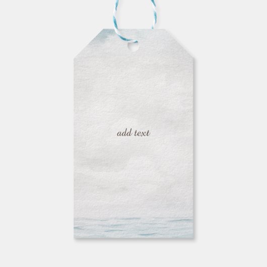 Schelpen,Zee,Lichtsnoer Script Cadeaulabel (Achterkant)