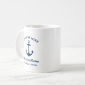 Schelpenanker Kapitein Boot Naam Koffiemok (Voorkant links)