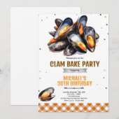 Schelpenbak Verjaardagsfeest Uitnodiging (Voorkant / Achterkant)
