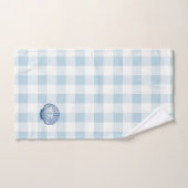 Schelpenblauw geruit badhanddoekenset bad handdoek (Handdoek)