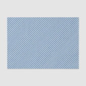 Schelpenblauw Witte Strepen Vloeipapier Tissuepapier (Voorkant)