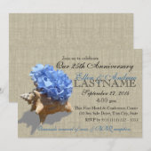 Schelpenboeket 25-jarig jubileum Strandfeest Kaart (Voorkant / Achterkant)