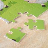 Schelpende regenboog, landbouwhuisdieren, kinderen legpuzzel (Zijkant)