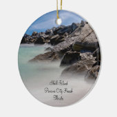 Schelpeneiland Rotsen en Golven Cirkel Ornament (Links)