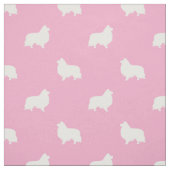 schelpenhond silhouet roze stof (Swatch)