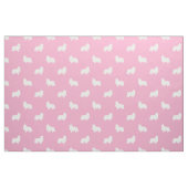 schelpenhond silhouet roze stof (Fat Quarter)