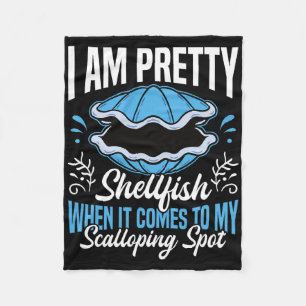 Schelpenlocatie Scallop Hunter Vissen Snorkelen Fleece Deken