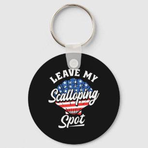 Schelpenlocatie Scallop Hunter Vissen Snorkelen Sleutelhanger