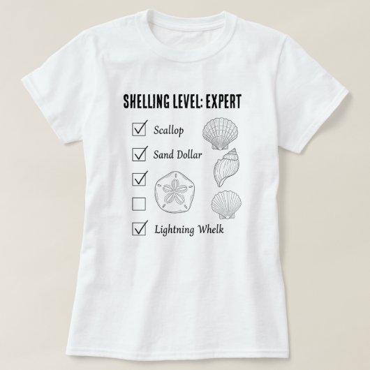 Schelpenniveau: Expert Shelling T-Shirt (Design voorkant)
