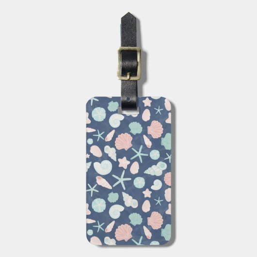 schelpenpatroon bagagelabel (Voorkant verticaal)