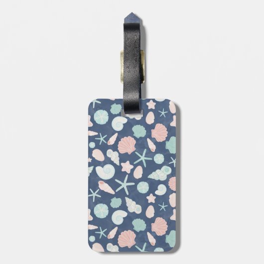 schelpenpatroon bagagelabel (Achterkant verticaal)