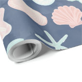 schelpenpatroon cadeaupapier (Rol Hoek)