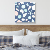 schelpenpatroon canvas afdruk (Insitu (Slaapkamer))