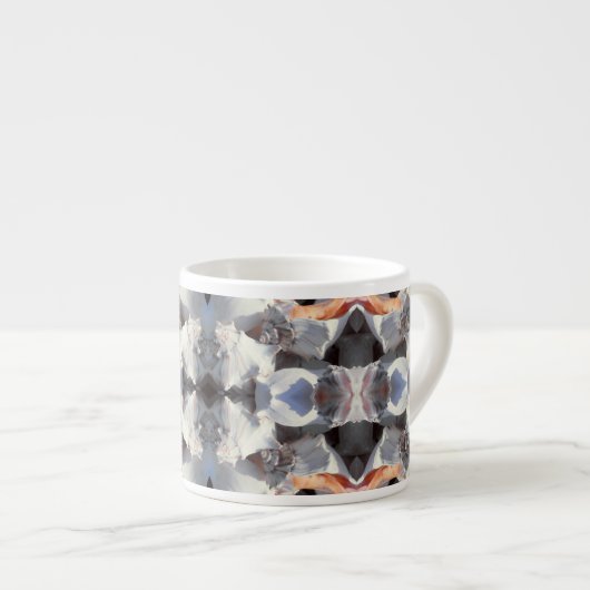 Schelpenpatroon Espresso Kop (Voorkant rechts)