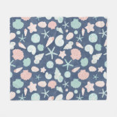 schelpenpatroon fleece deken (Voorkant (Horizontaal))