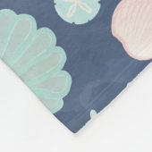 schelpenpatroon fleece deken (Hoek)