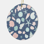 schelpenpatroon keramisch ornament (Links)