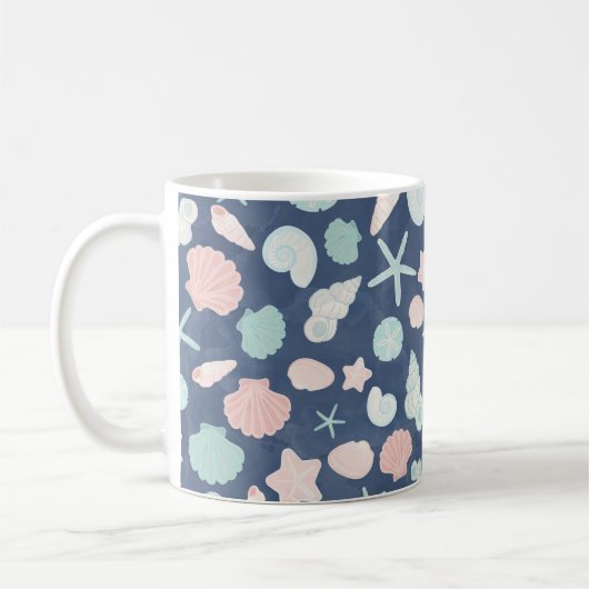 schelpenpatroon koffiemok (Links)