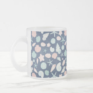 schelpenpatroon matglas koffiemok
