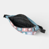 Schelpenpatroon met eigen naam heuptasje (Open)