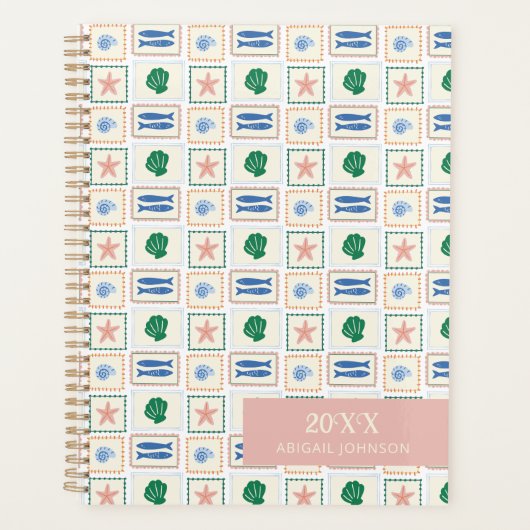Schelpenpatroon Persoonlijke Moderne Boho Planner (Voorkant)
