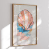Schelpenschildering wandkunst, kustposterprint poster