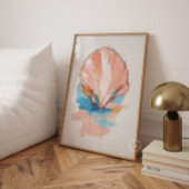 Schelpenschildering wandkunst, kustposterprint poster