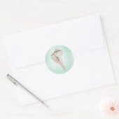 Schelpensticker Ronde Sticker (Envelop)